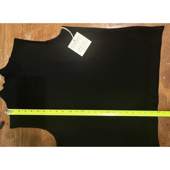 NWT Steve Fabrikant Black Santana Knit Sleeveless Mock Neck Shell Top 1X XL Saks - Picture 12 of 13